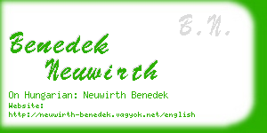 benedek neuwirth business card